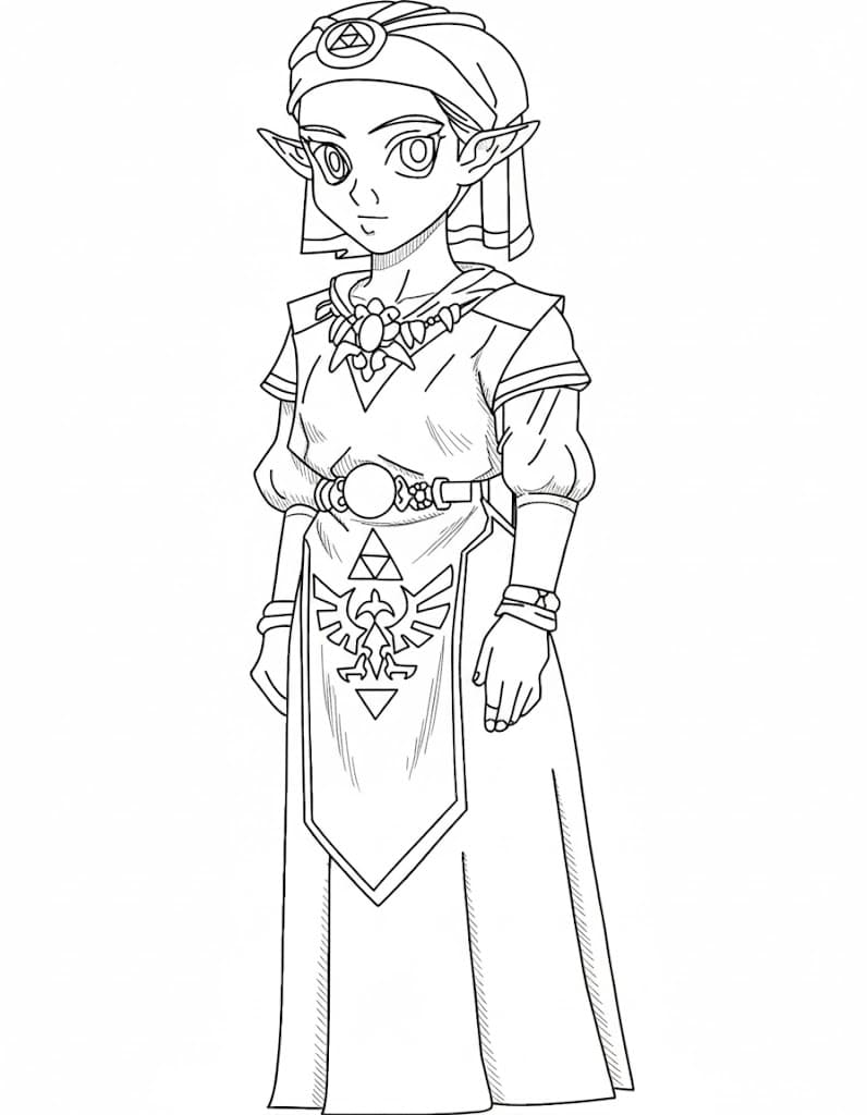 Guardiano della Triforza della Saggezza da colorare