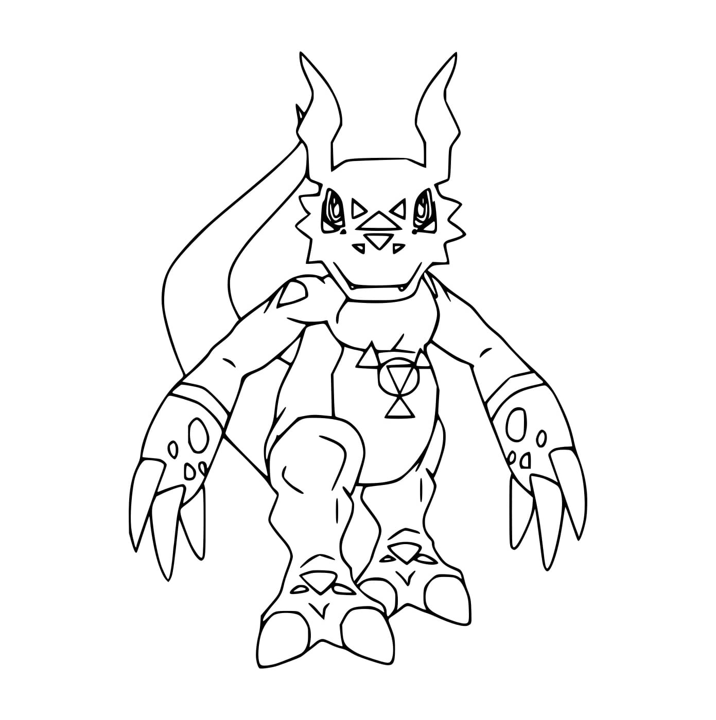 Guilmon Che Cammina Da Colorare Scarica Stampa O Colora Subito Online 