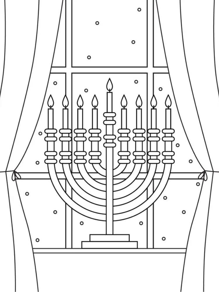 Hanukkah gratuito da colorare