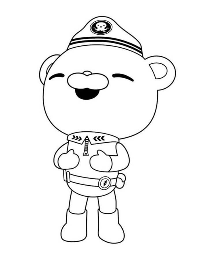 Happy Captain Barnacles da colorare