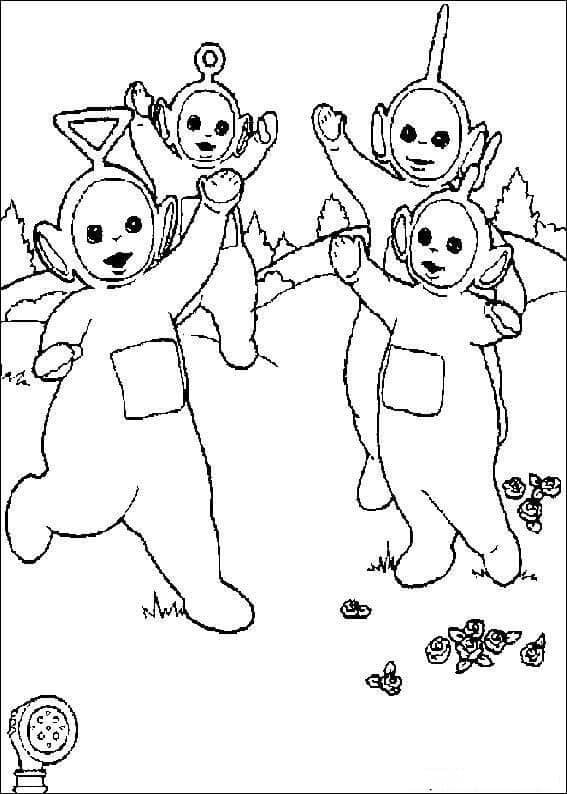 Happy Teletubbies da colorare