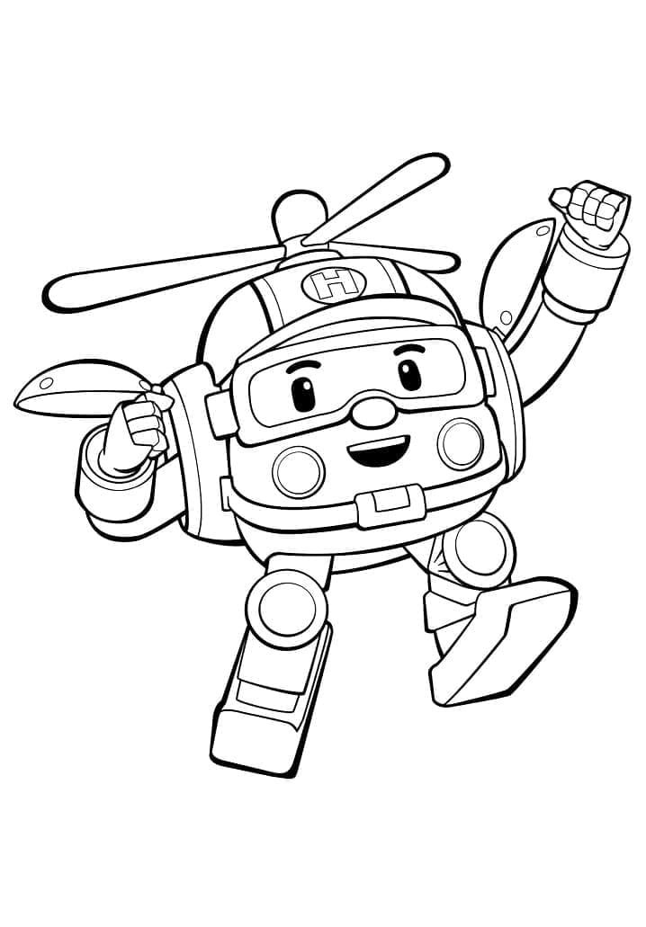 Helly Robocar Poli da colorare