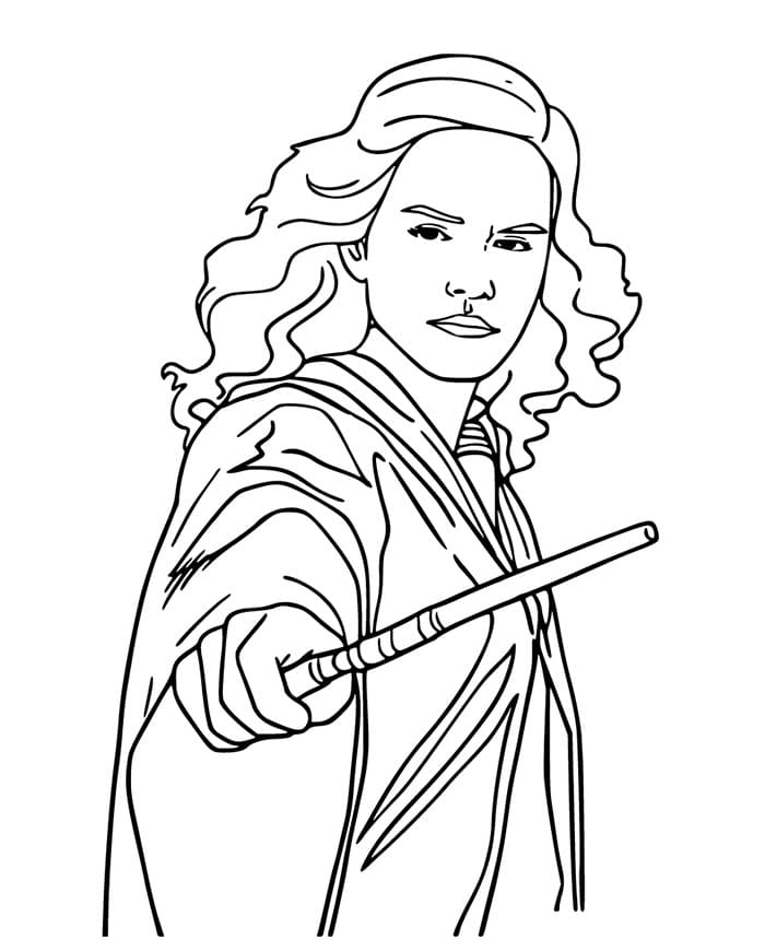 Hermione Granger determinata da colorare