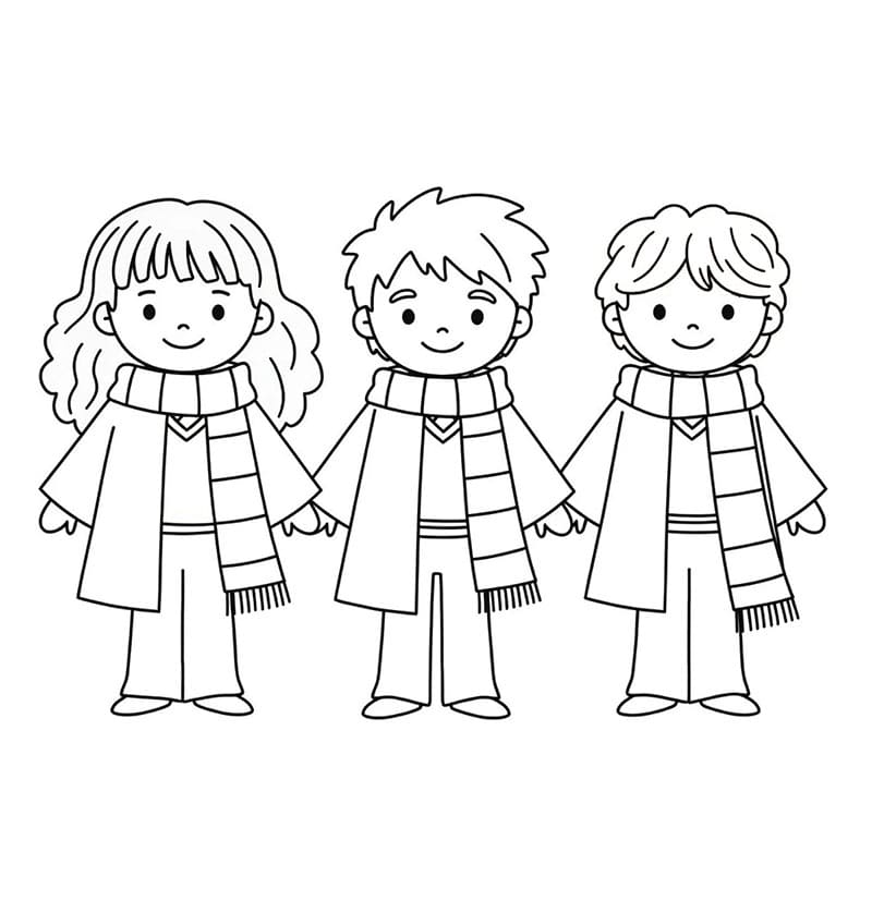 Hermione Granger e amici gratis da colorare