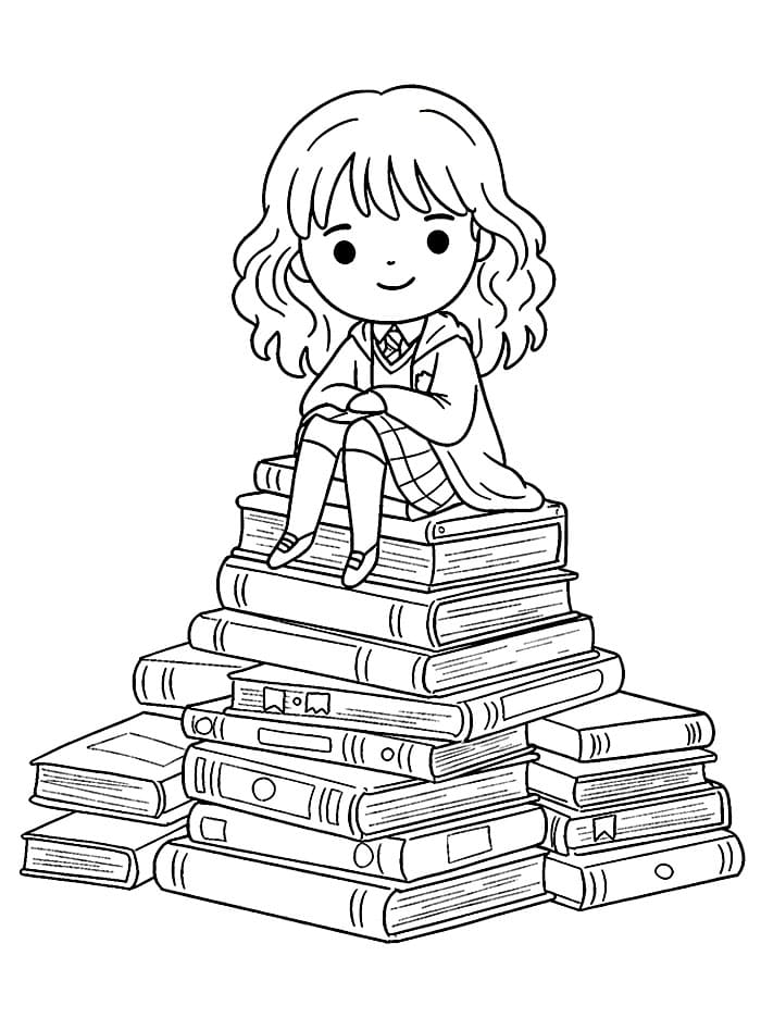 Hermione Granger sui libri da colorare
