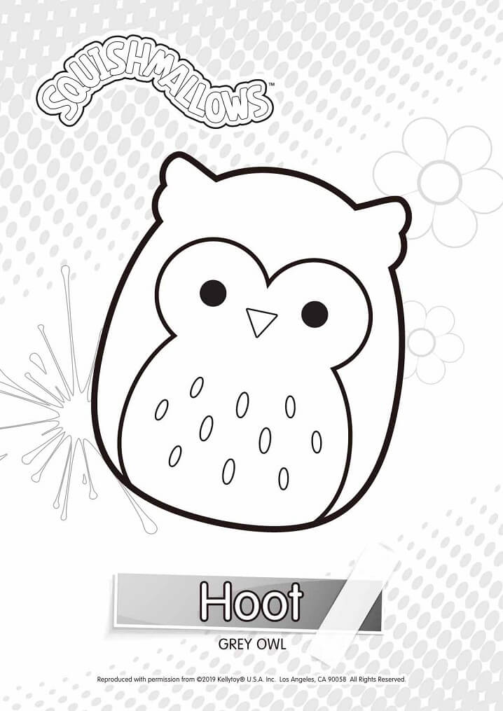 Hoot Squishmallows da colorare