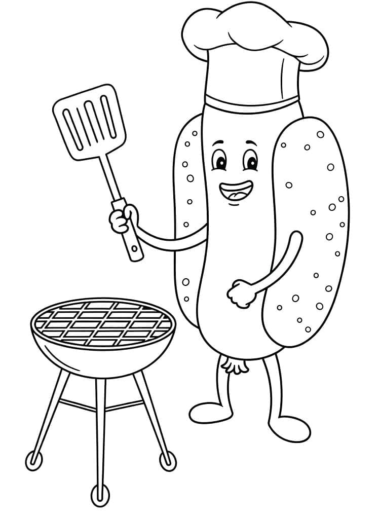 Hot Dog Animato da colorare