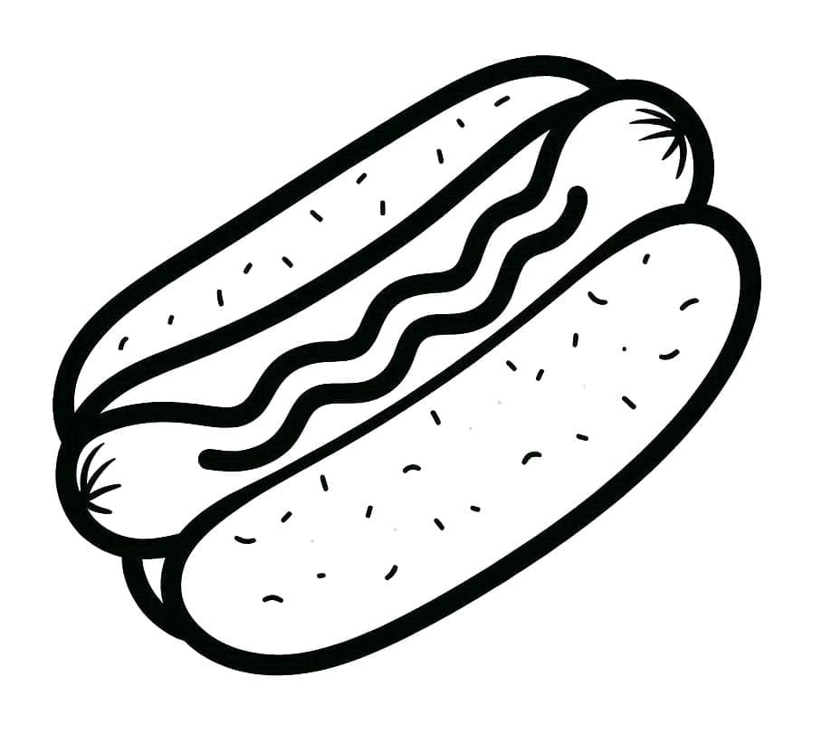 Hot Dog Gratis da colorare