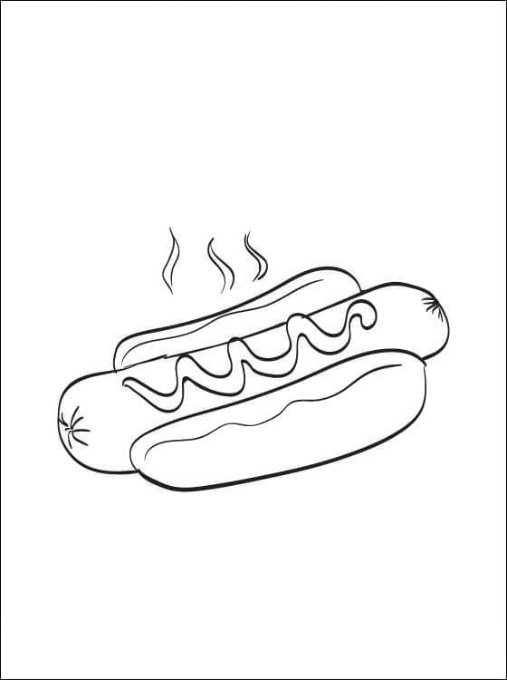 Hot Dog Stampabile da colorare