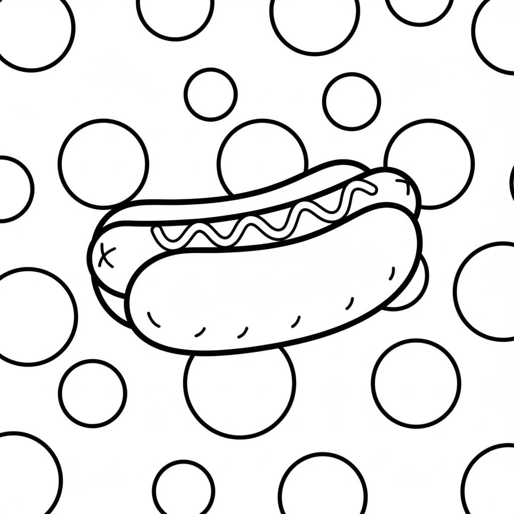 Hot Dog a pois da colorare