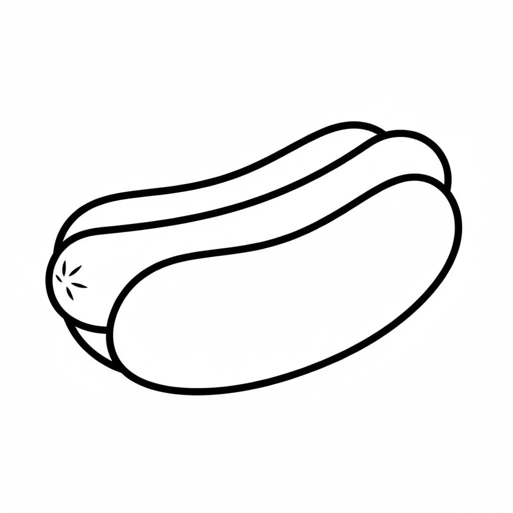Hot Dog classico da colorare