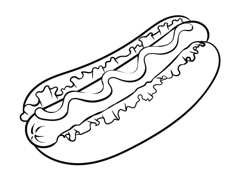 Hot Dog da Stampare da colorare