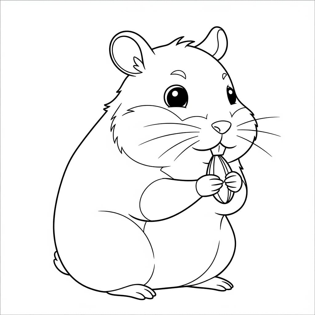 I criceti mangiano da colorare