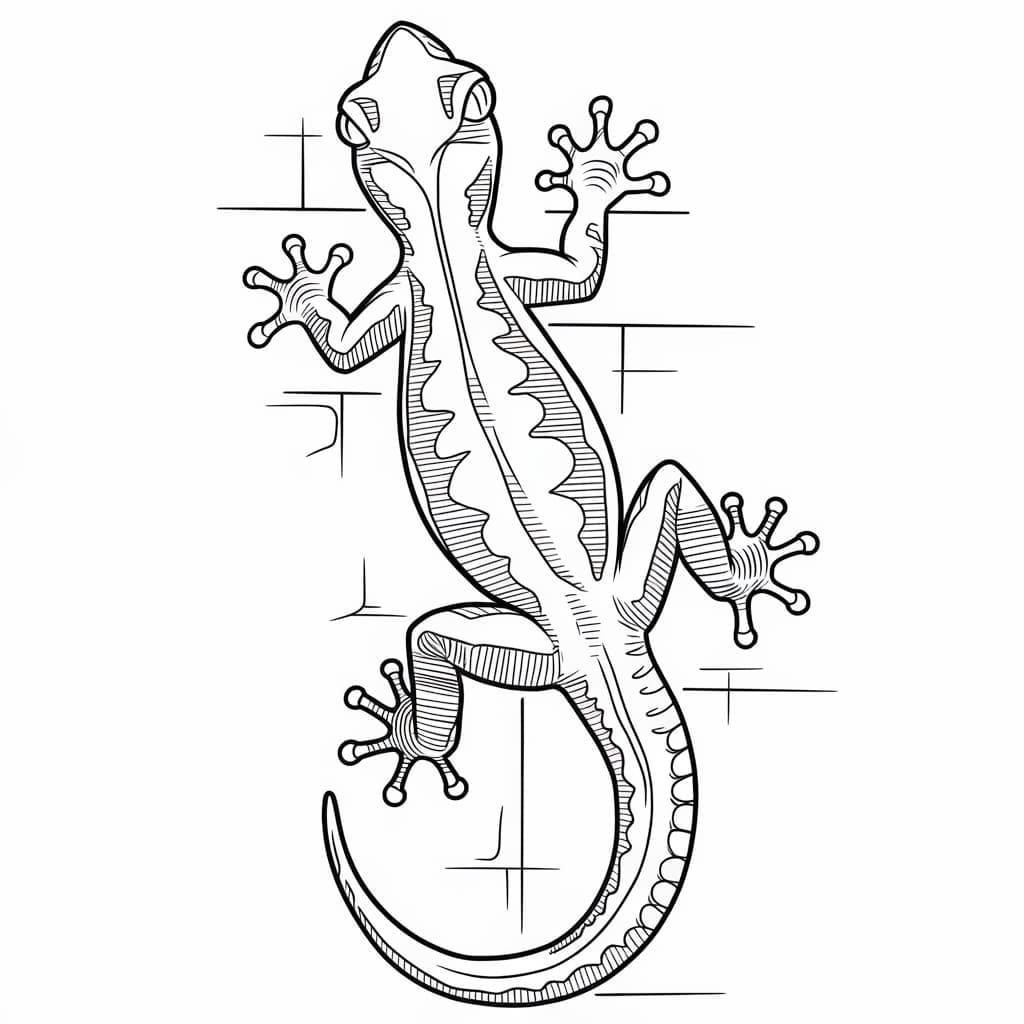 I gechi scalano i muri da colorare I gechi scalano i muri da colorare