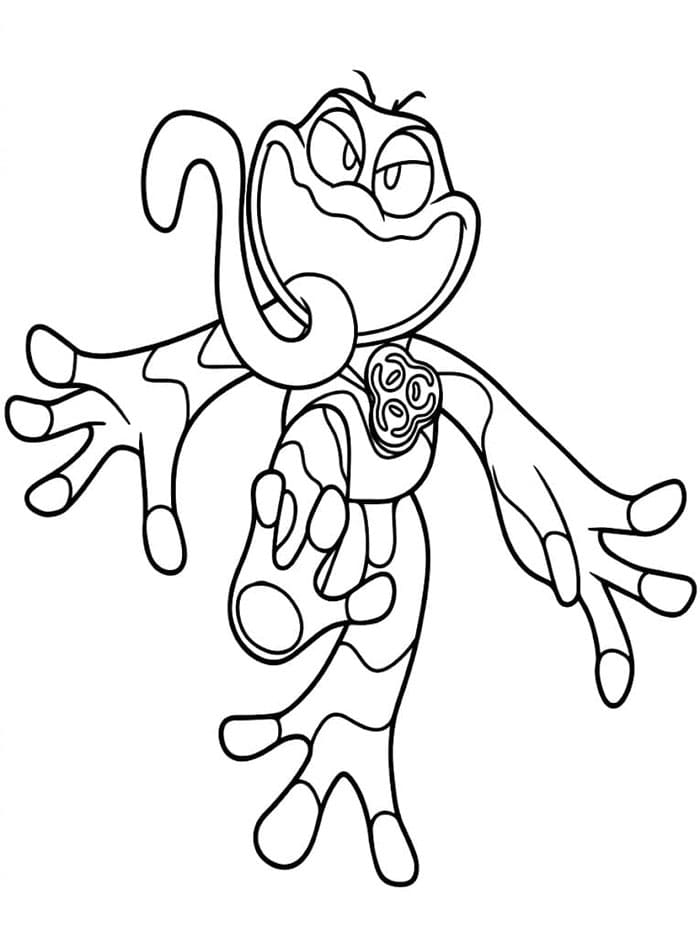 Icky Licky di Nightmare Critters da colorare