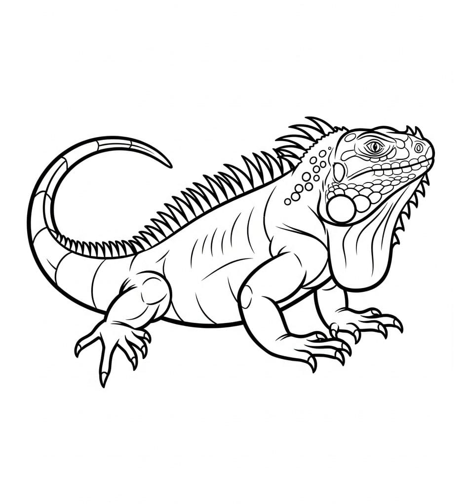 Iguana libera da colorare Iguana libera da colorare