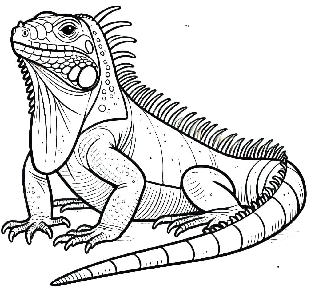 Iguana perfetta da colorare Iguana perfetta da colorare