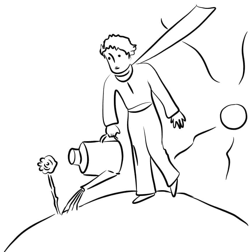 Il Piccolo Principe stampabile gratuitamente da colorare