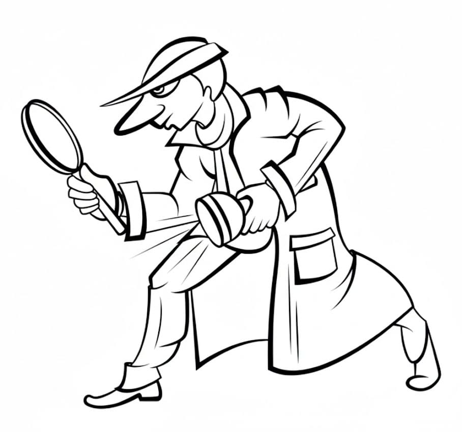 Il caso di Sherlock Holmes da colorare