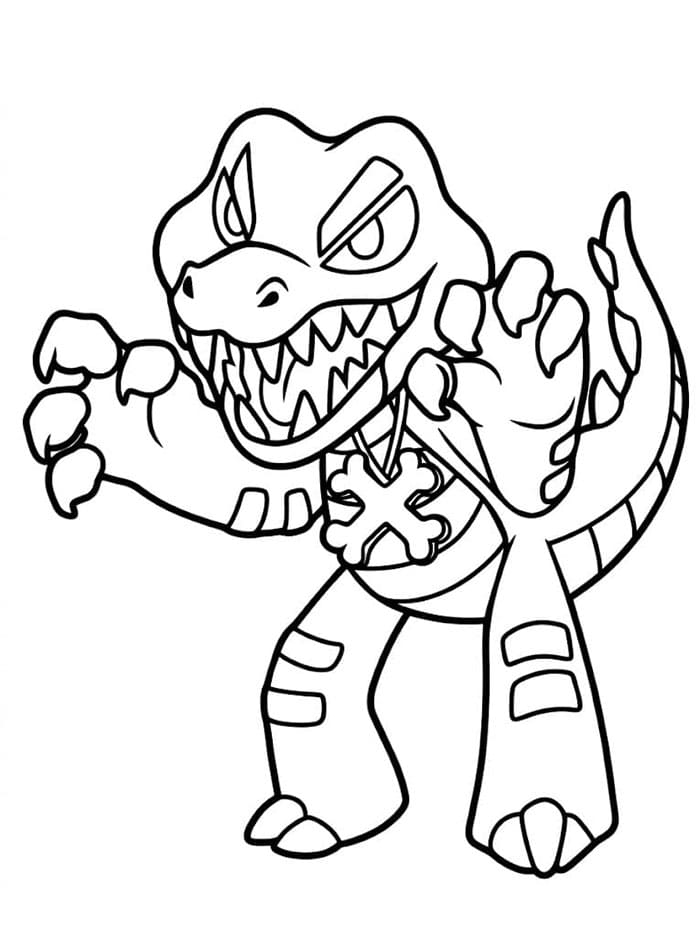 Il divertimento di Allister Gator da colorare