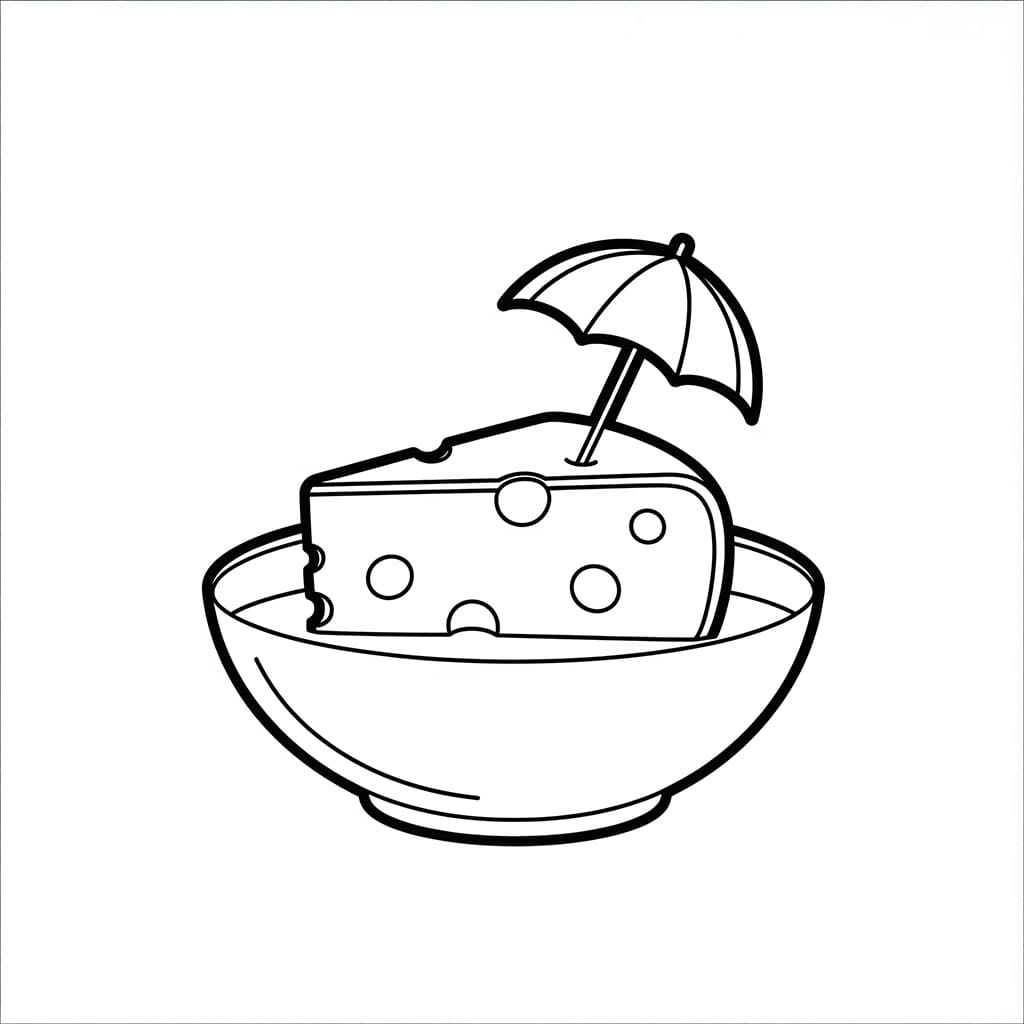 Il formaggio è delizioso da colorare