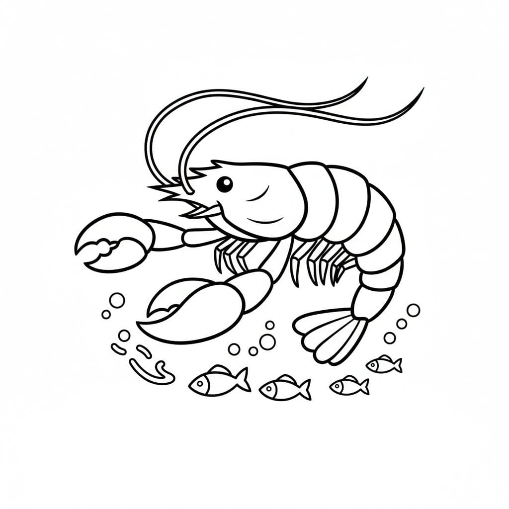 Il gambero sta cacciando da colorare