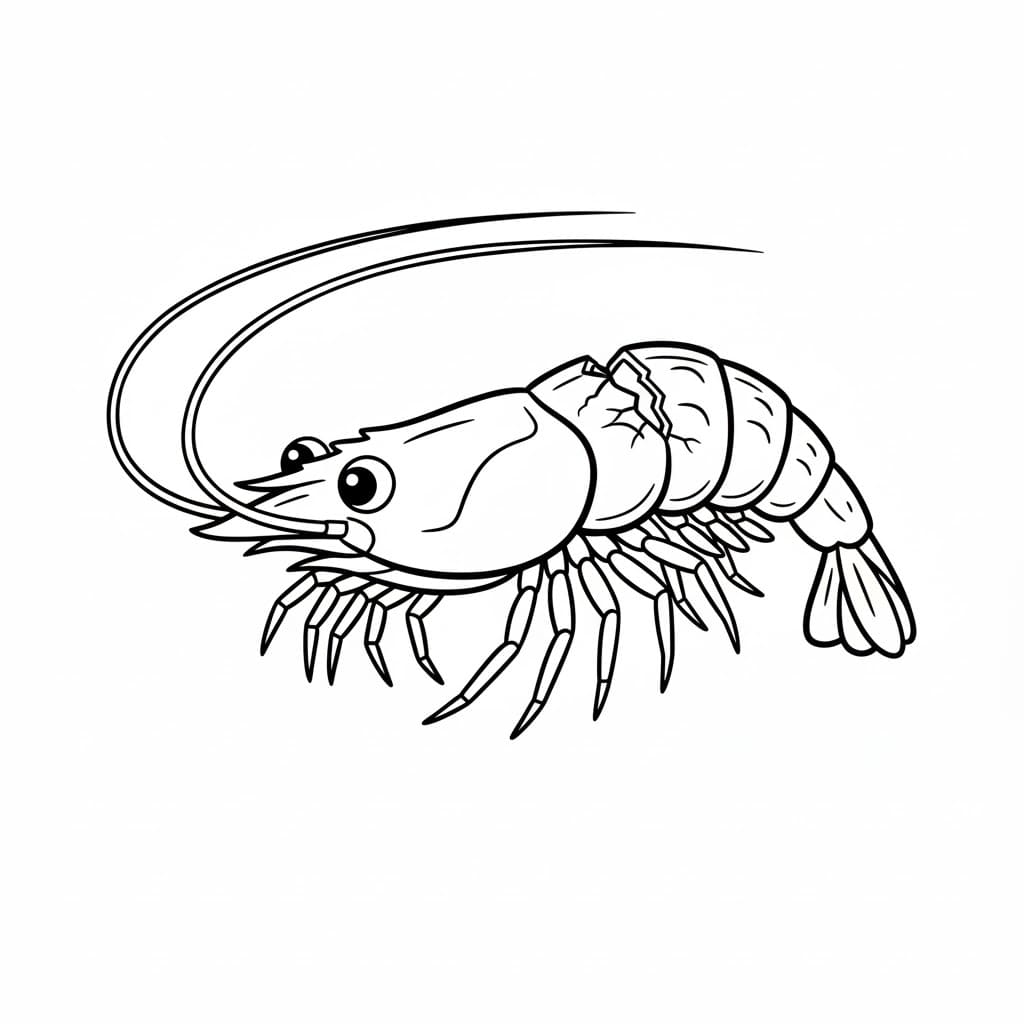 Il gambero sta facendo la muta da colorare