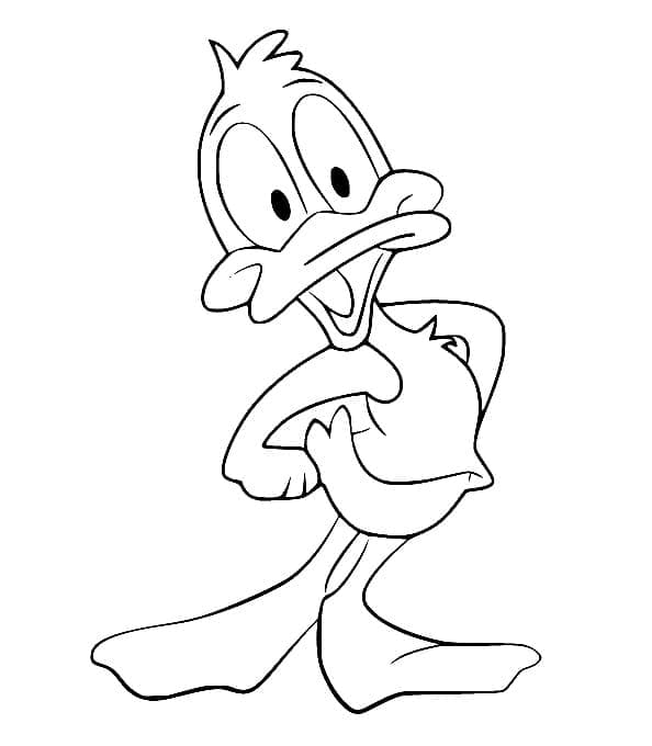 Il piccolo Daffy Duck da colorare