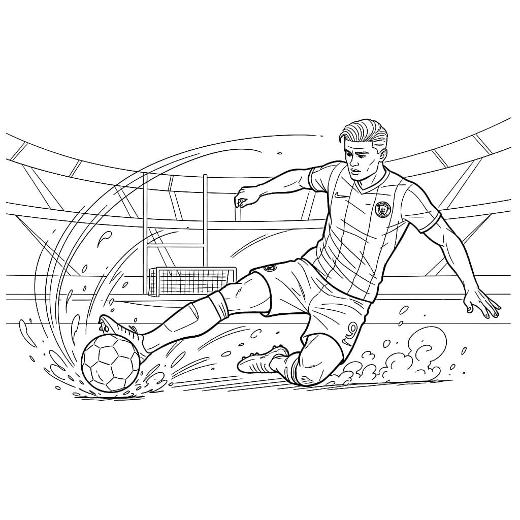 Il rotolo scorrevole di Erling Haaland da colorare