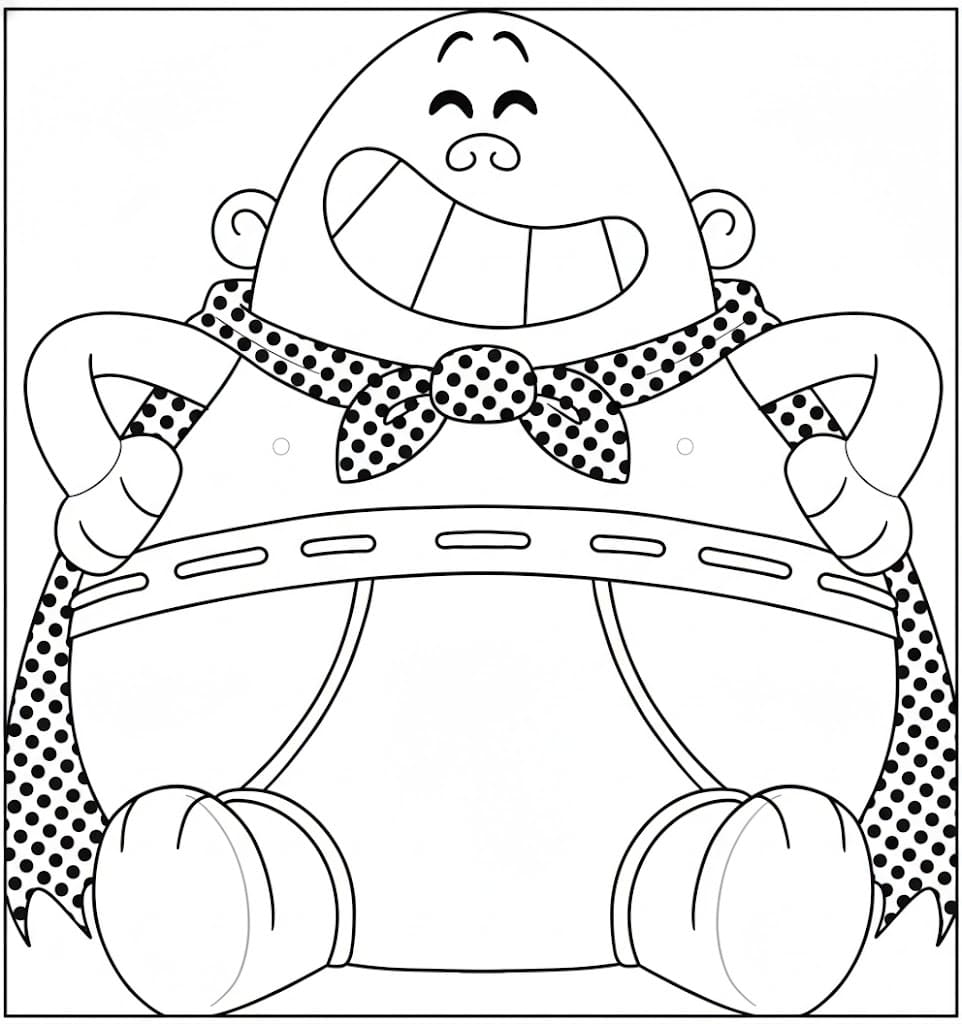 Il sorriso di Capitan Mutanda da colorare