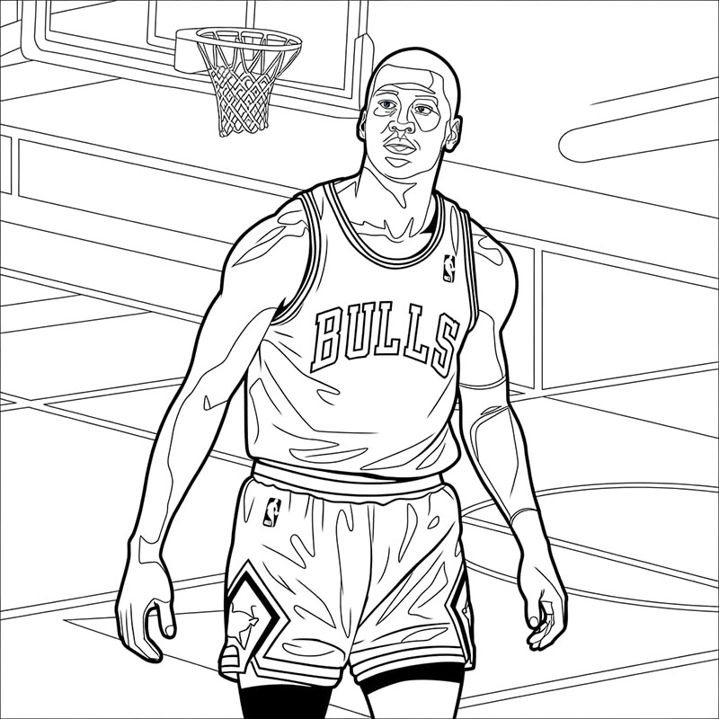 Il sorriso di Michael Jordan da colorare