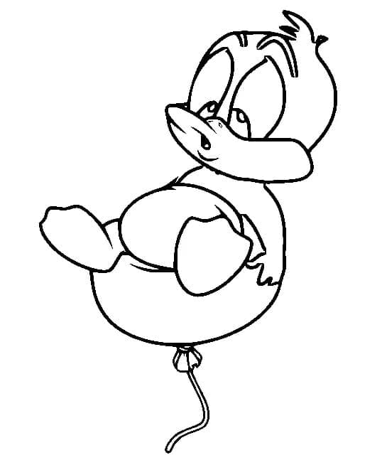 Il tenero Daffy Duck da colorare