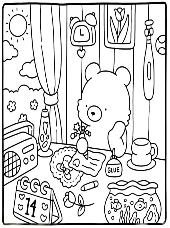 Immagine Gratuita di Cozy Friend da colorare