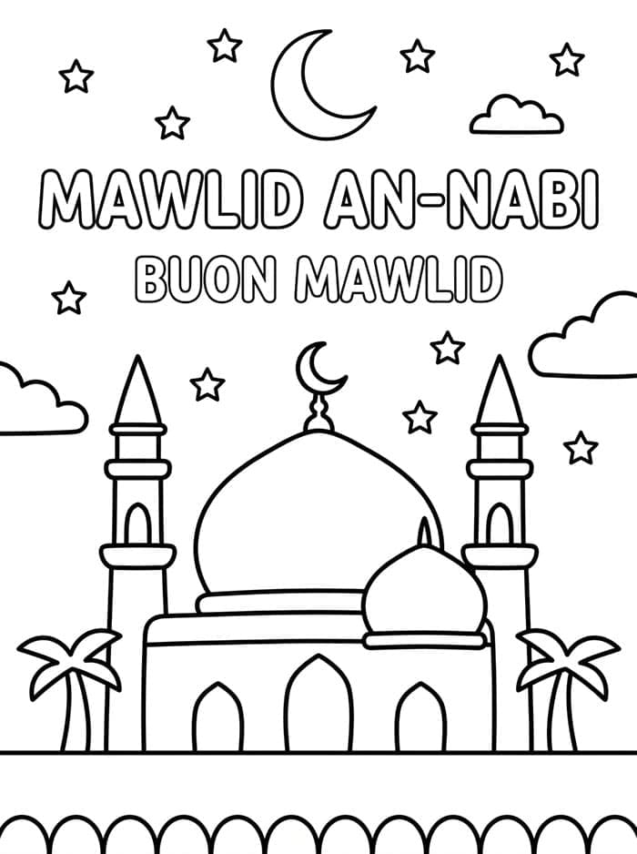 Immagine Mawlid da colorare