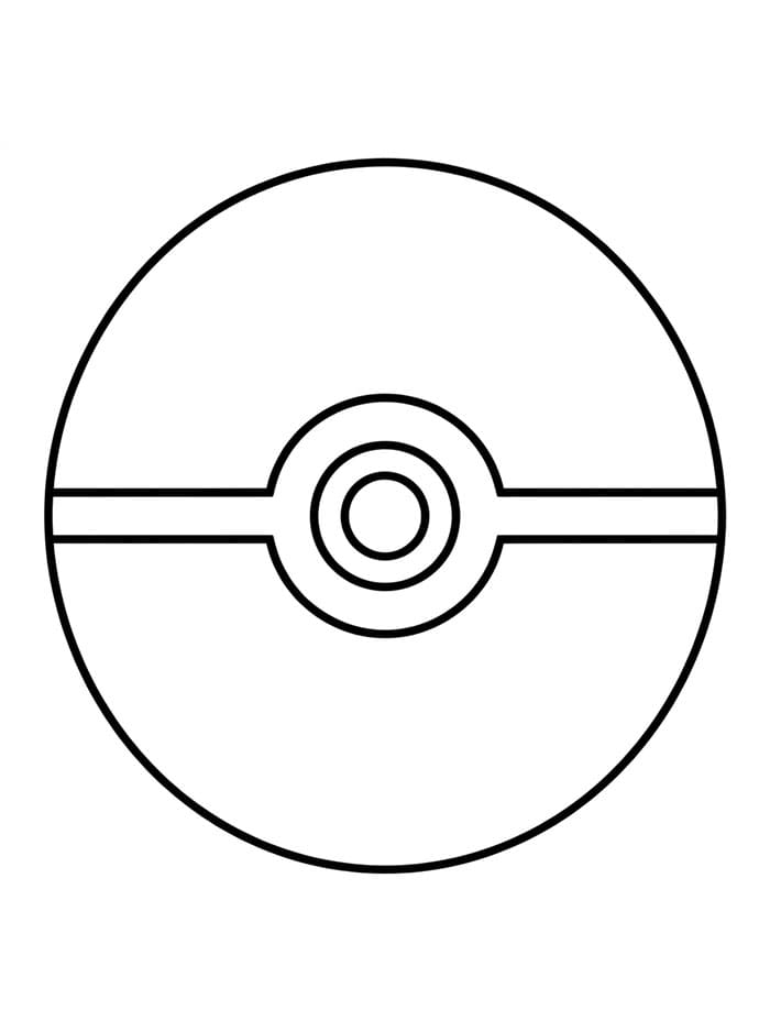 Immagine Poké Ball da colorare