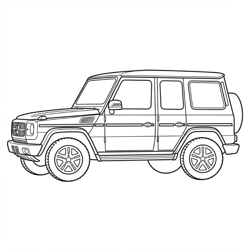 Immagine SUV Mercedes da colorare