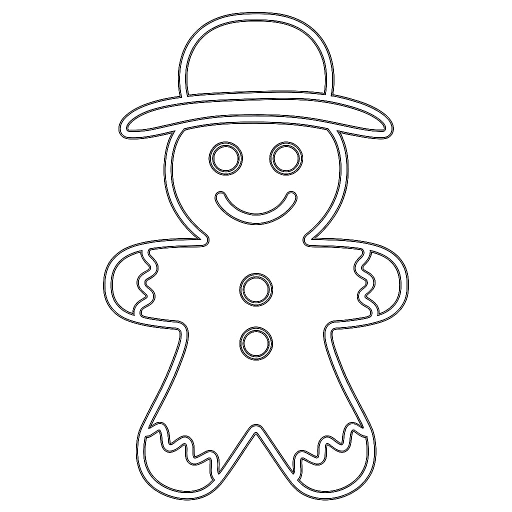 Immagine degli omini di pan di zenzero da colorare