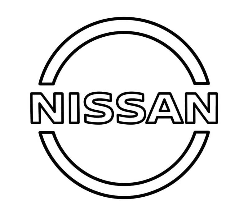 Immagine del logo Nissan da colorare