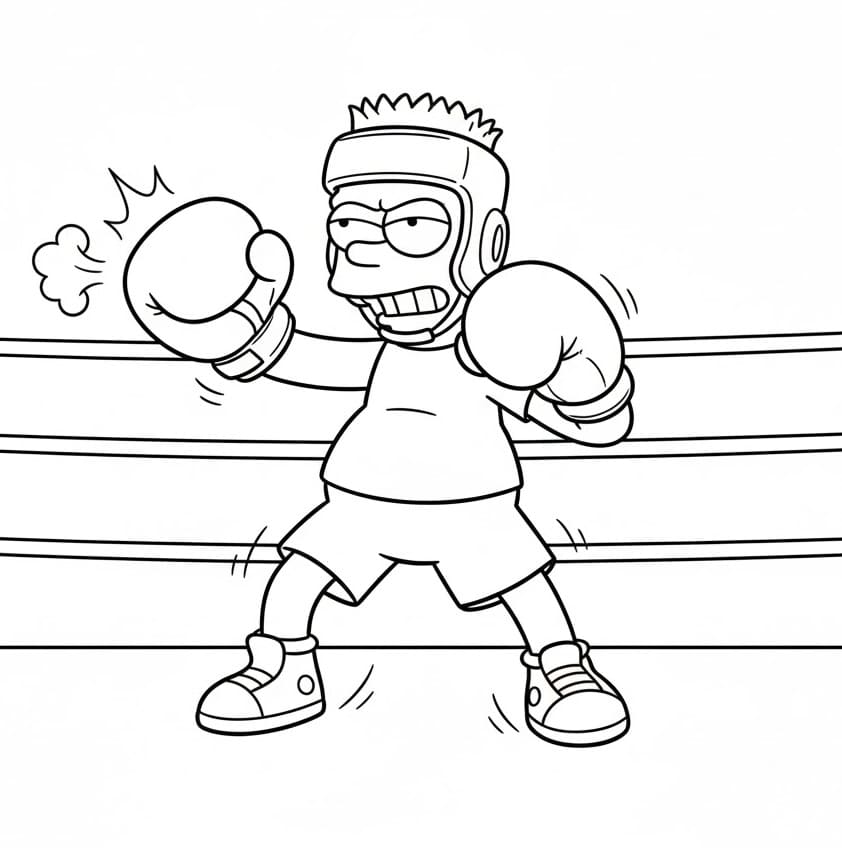Immagine di Bart Simpson da colorare