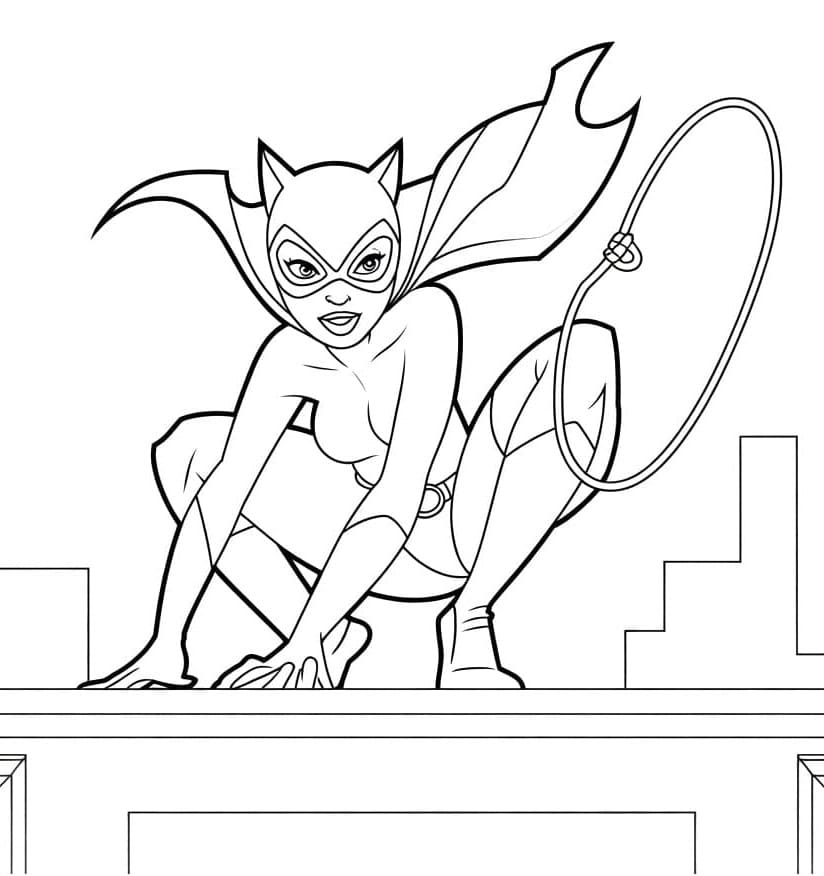 Immagine di Catwoman da colorare