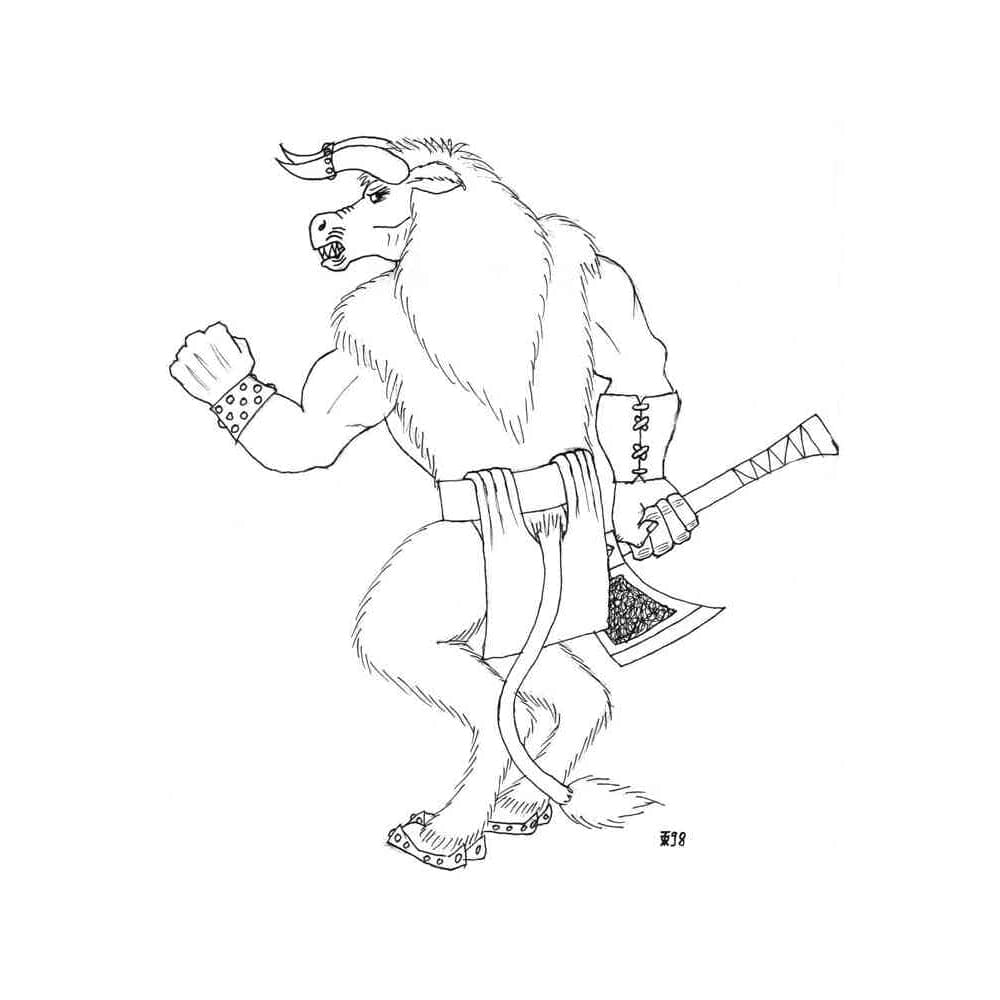 Immagine di Minotauro Gratis da colorare