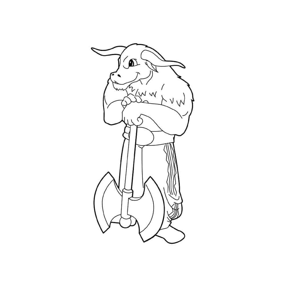 Immagine di Minotauro da colorare