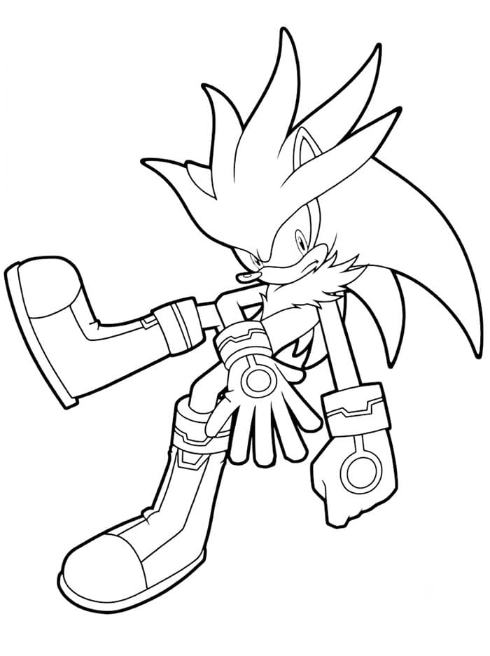 Immagine di Silver the Hedgehog da colorare