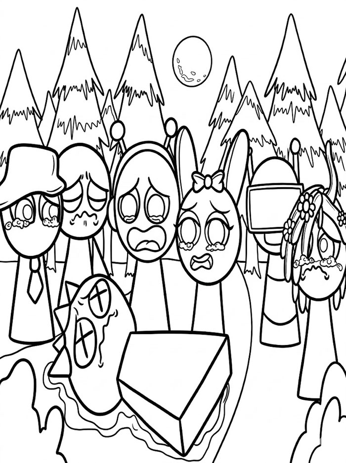 Immagine di Sprunki di Incredibox da colorare