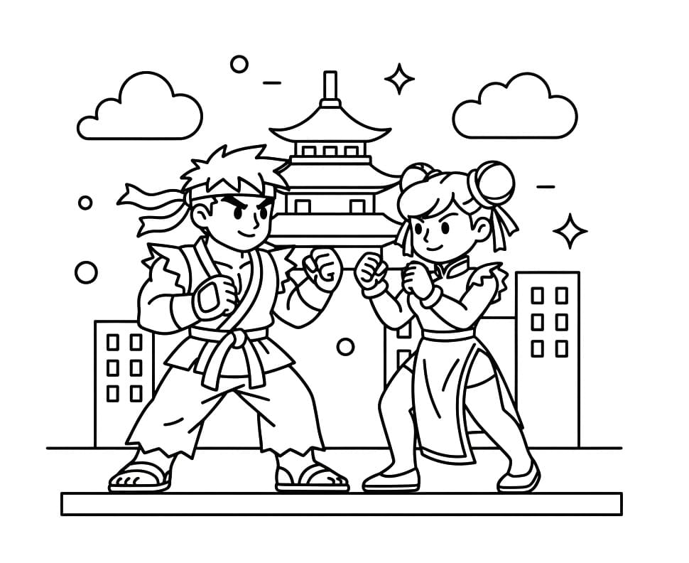 Immagine di Street Fighter da colorare