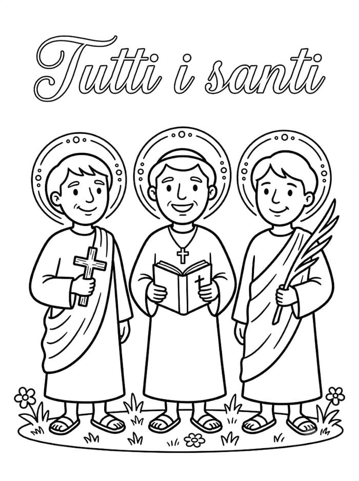 Immagine di Tutti i santi da colorare