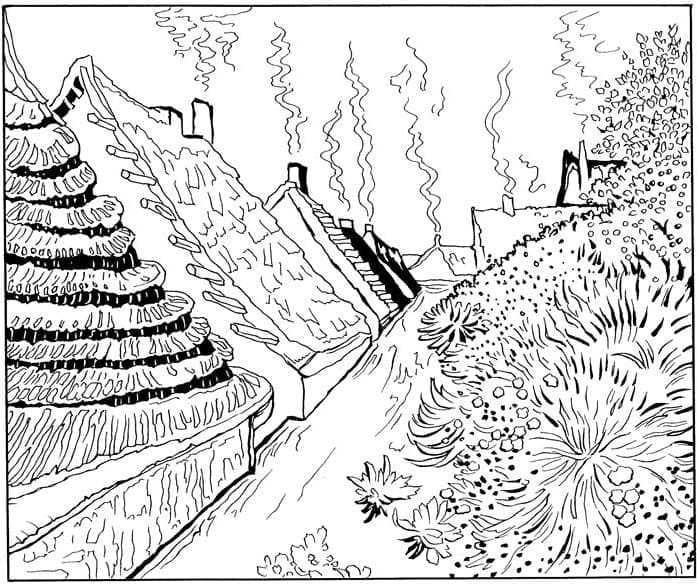 Immagine di Vincent Van Gogh da colorare