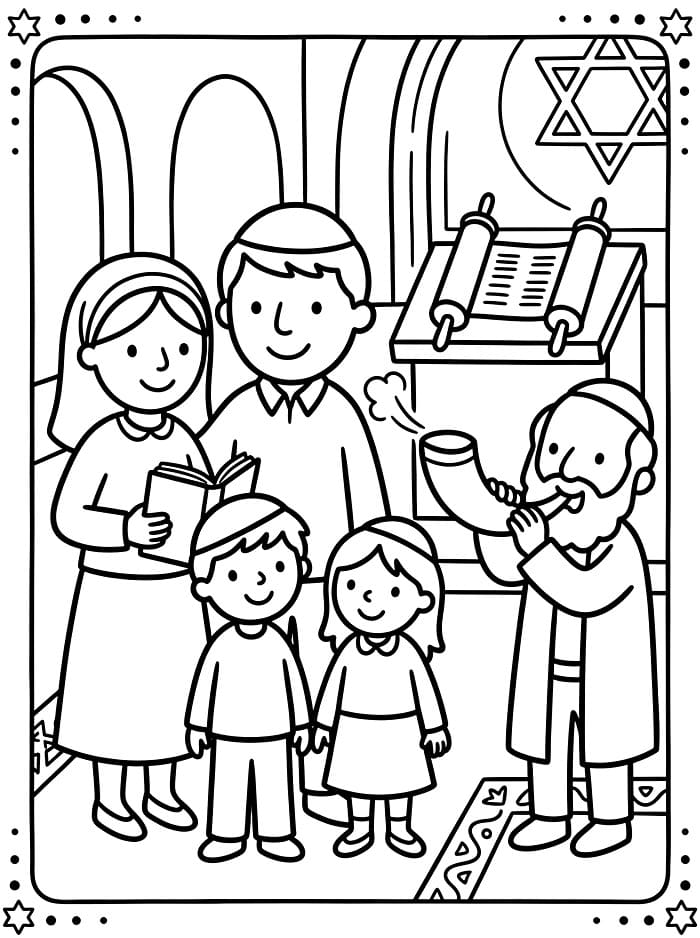 Immagine di Yom Kippur da colorare