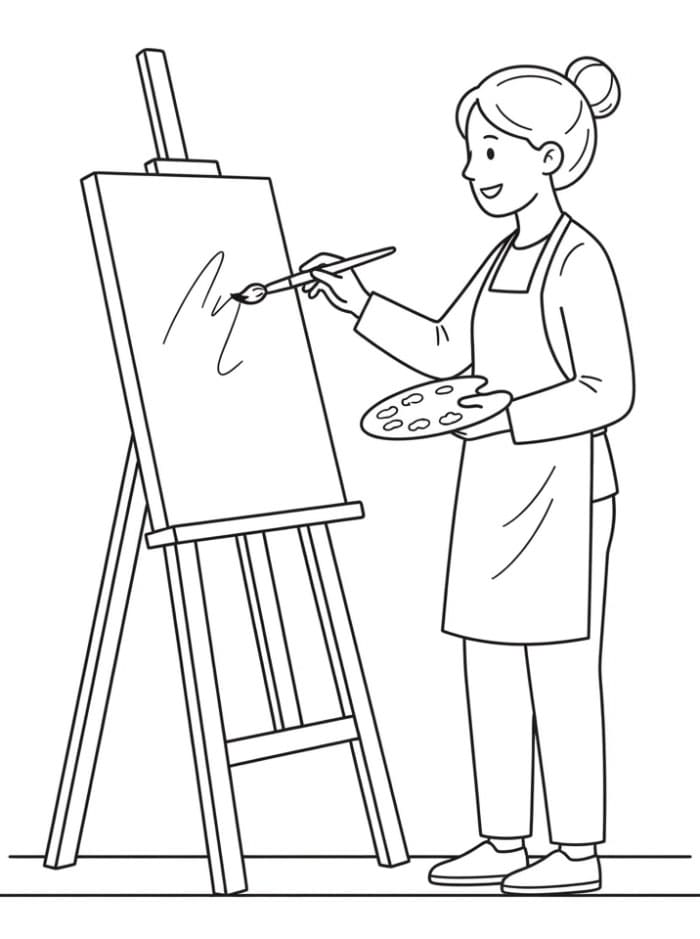 Immagine di artista da stampare da colorare