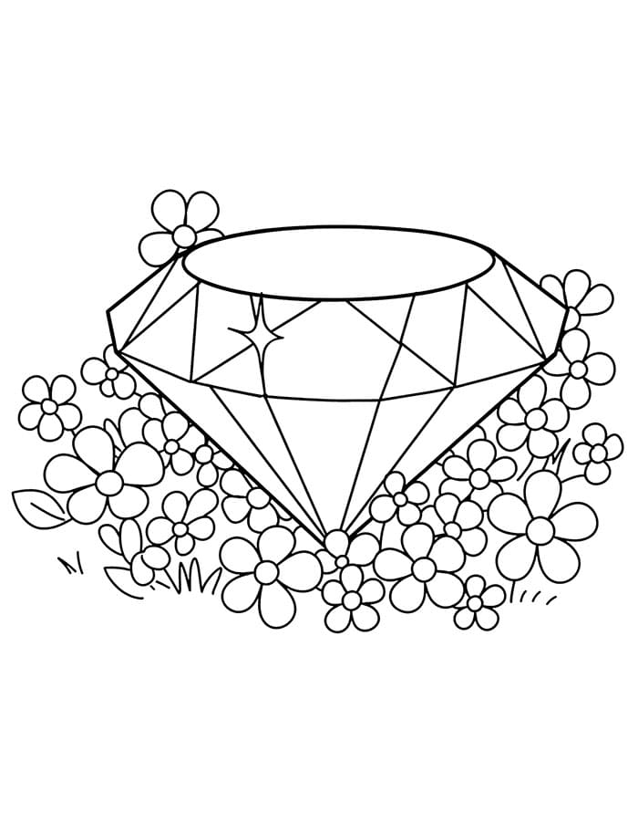 Immagine di diamanti scintillanti da colorare